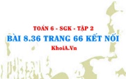 Bài 8.36 trang 66 Toán 6 Tập 2 Kết nối tri thức